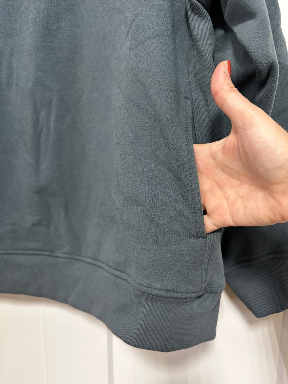 Athleta Forever Fleece 1/4 Zip Sweatshirt Oversized Pullover Size S - Picture 6 of 11